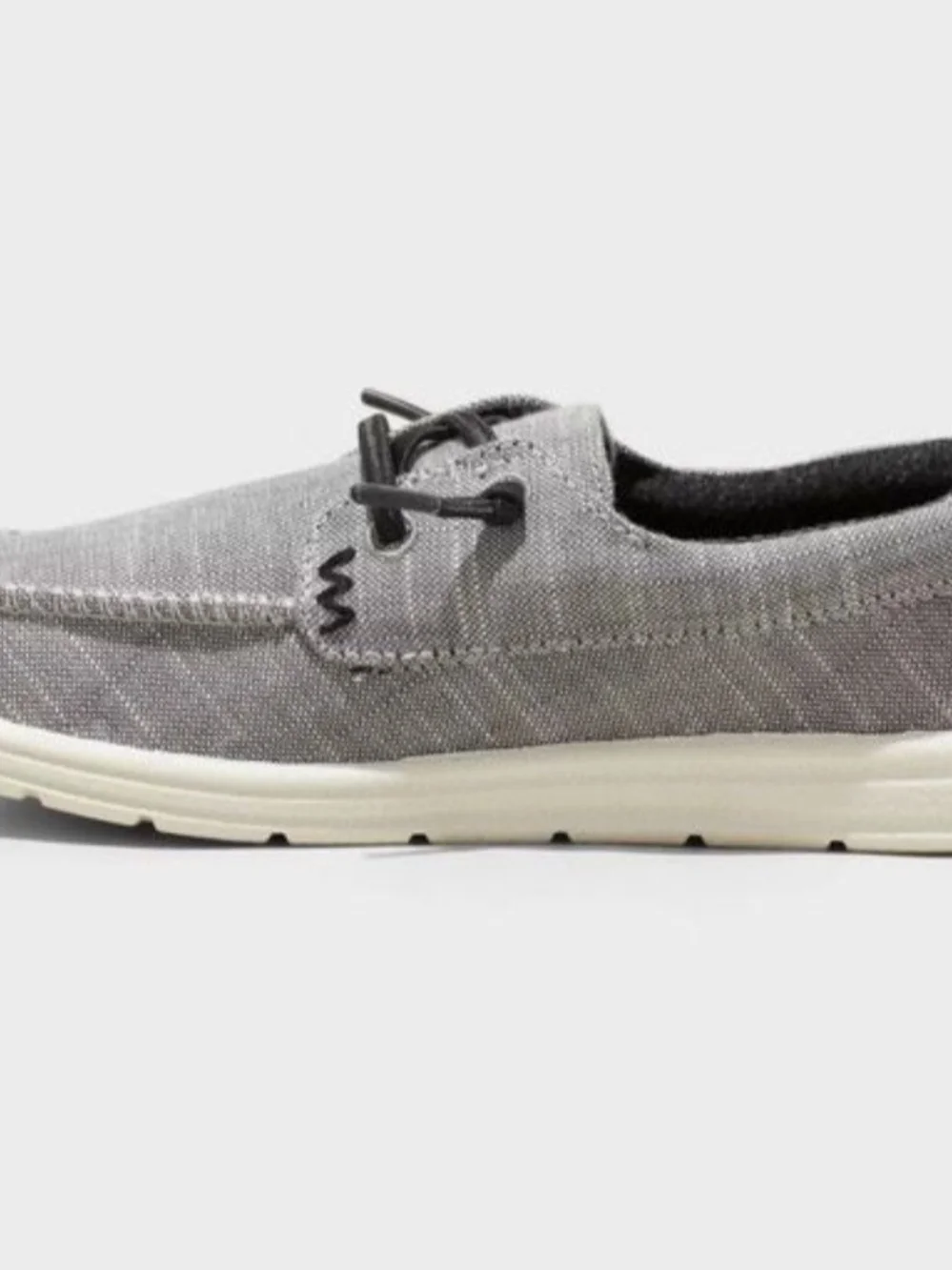 Cat & Jack Kids' Briar Slip-On Sneakers, Size 1, Medium - Charcoal Gray: Elastic